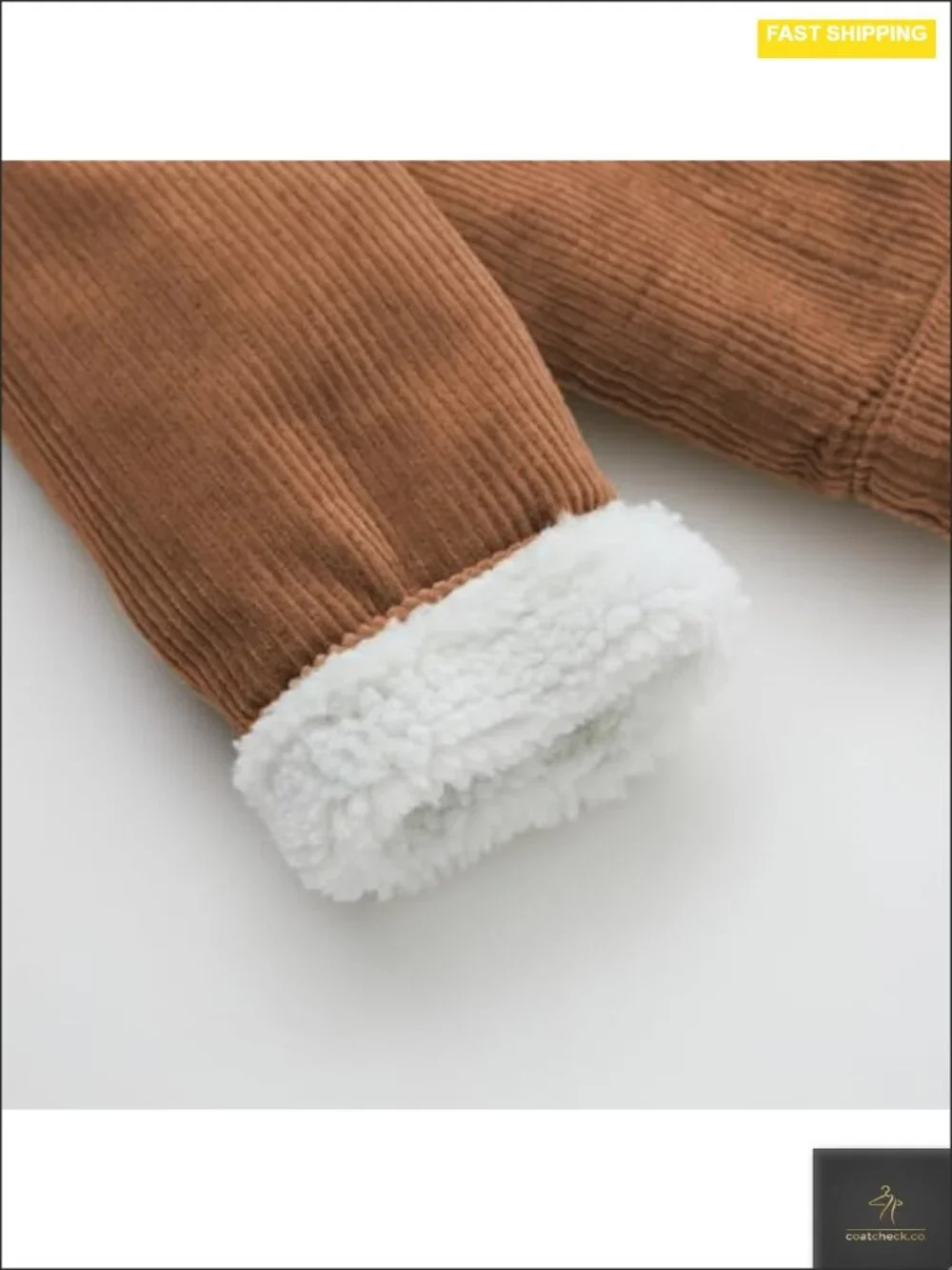 Toddler Boy Corduroy Jacket Sherpa Lined Winter Coat